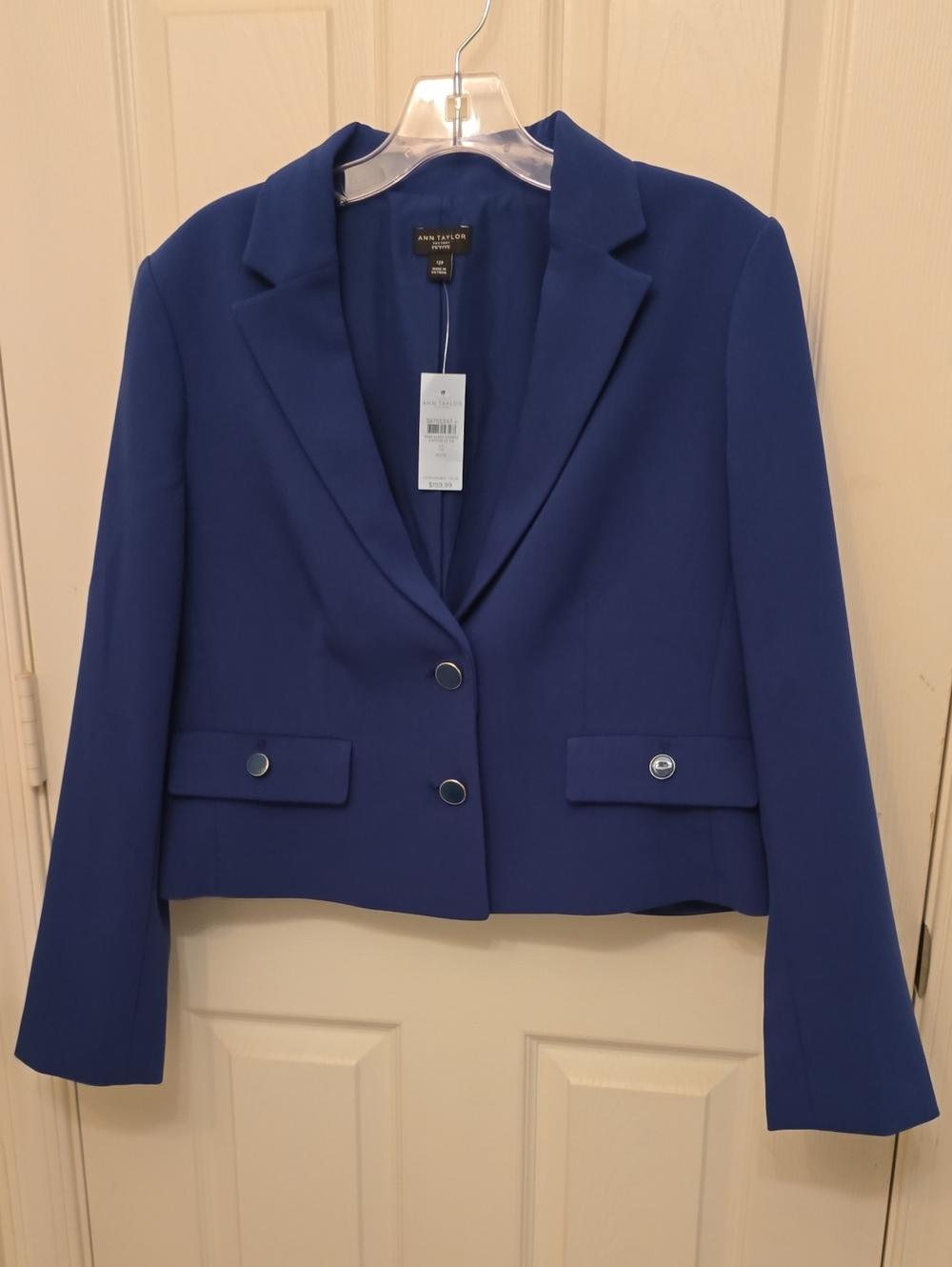 Ann Taylor Factory Royal Blue Cropped Blazer